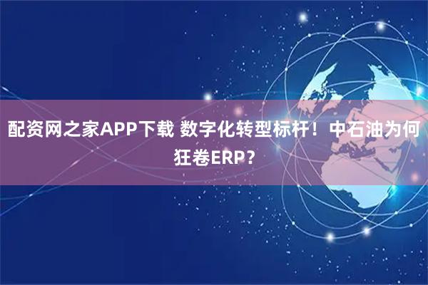 配资网之家APP下载 数字化转型标杆！中石油为何狂卷ERP？